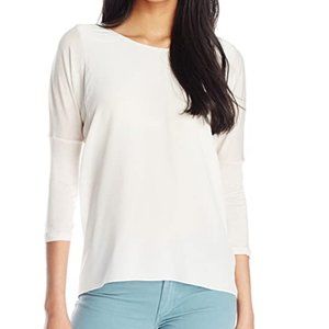 Rebecca Taylor Evan Silk and Jersey Dolman Sleeve